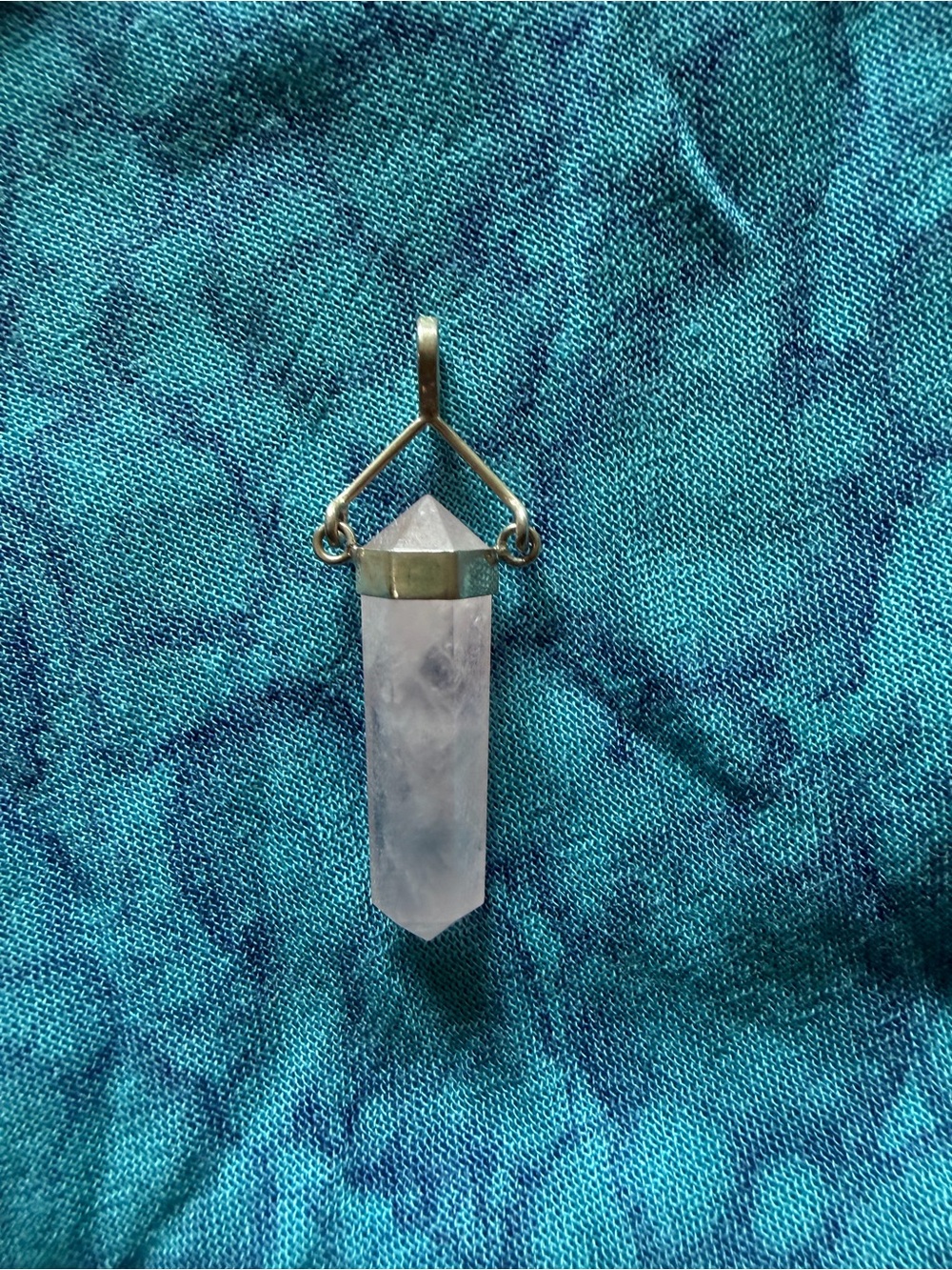 Rose Quartz Point Pendant Necklace - Pink Crystal Pendant